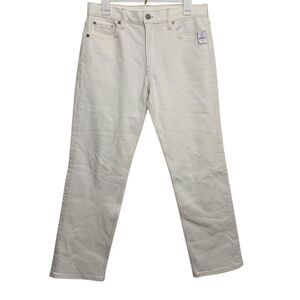 NWT GAP The 90’s High Waisted White Straight Leg Jeans